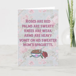 Mamma Spaghetti - roligt dikt Valentinkort Helgkort