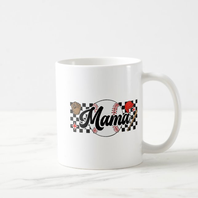 Mamma Speldagen Vibes Mors dag Women Baseball Mamm Kaffemugg (Höger)