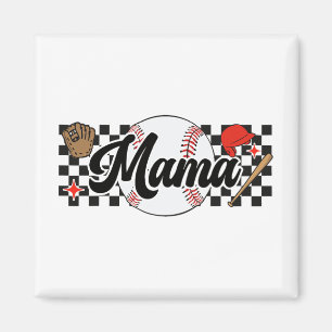 Mamma Speldagen Vibes Mors dag Women Baseball Mamm Magnet