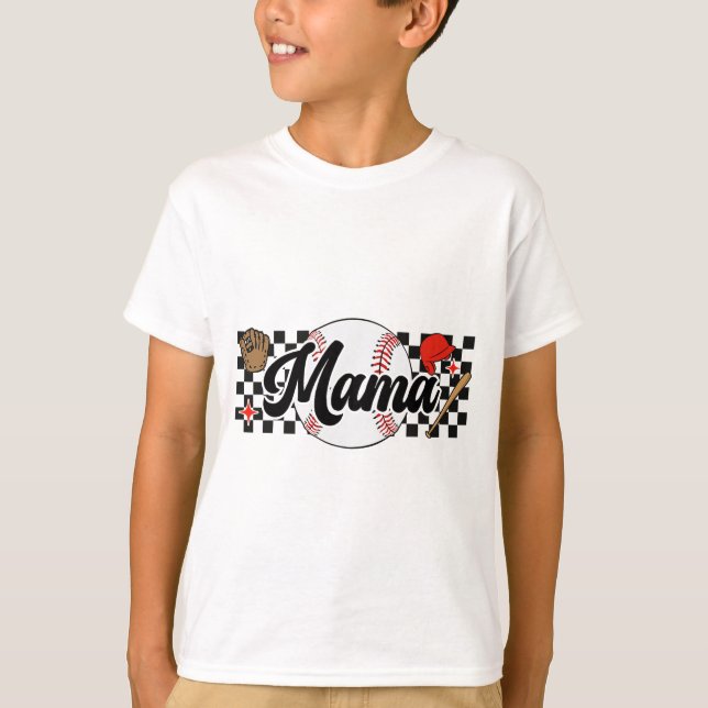 Mamma Speldagen Vibes Mors dag Women Baseball Mamm T Shirt (Framsida)