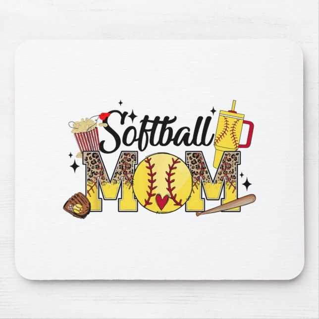 Mamma-speldagen Vibes Mors dag Women Softball Mamm Musmatta (Framsidan)