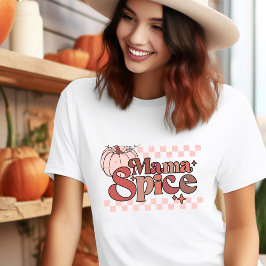 Mamma Spice Fall Retro Pumpkin Rosa T Shirt