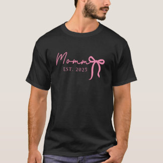 Mamma st 2025: Baby 2025 Rosa Coquette Bow T Shirt