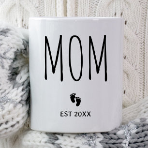Mamma st 2025 First Mamma: Vänd dig till Baby New  Kaffemugg