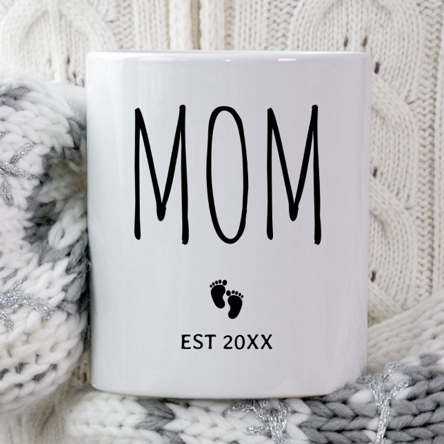 Mamma st 2025 First Mamma: Vänd dig till Baby New  Kaffemugg (Skapare uppladdad)