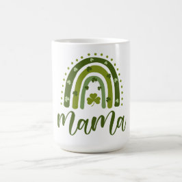 Mamma St. Patrick's Day Grönt Shamrock Rainbow Kaffemugg