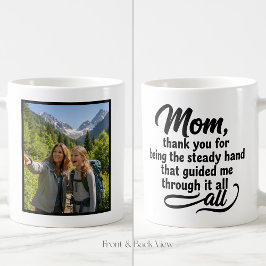 Mamma Stadig Hand Guidade Mig Borstskrift 1 Foto Kaffemugg