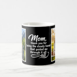 Mamma Stadig Hand Guidade Mig Skript 2 Foto Svart Kaffemugg
