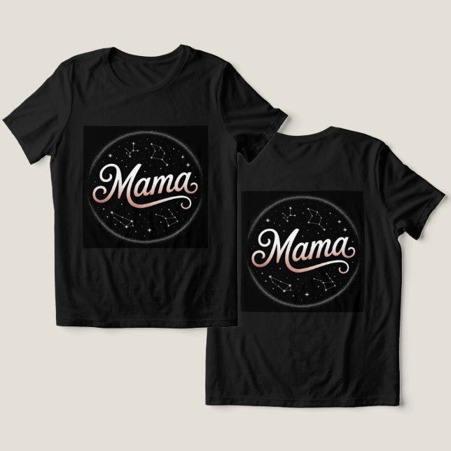 Mamma Stars Constellations T Shirt (Design fram och bak)