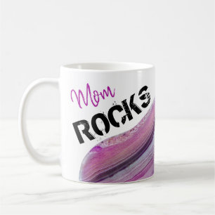 *~* Mamma Sten Lapidary Agate Lavender Stone Kaffemugg