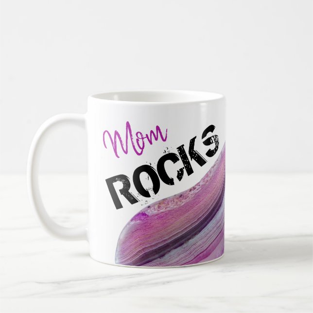 *~* Mamma Sten Lapidary Agate Lavender Stone Kaffemugg (Vänster)