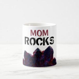 *~* MAMMA STEN Lila Crystals Stones Lapidary Kaffemugg