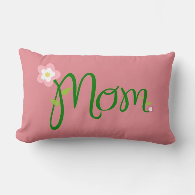 Mamma Strawberry Rosa Lumbar Pillow Lumbarkudde (Framsida)