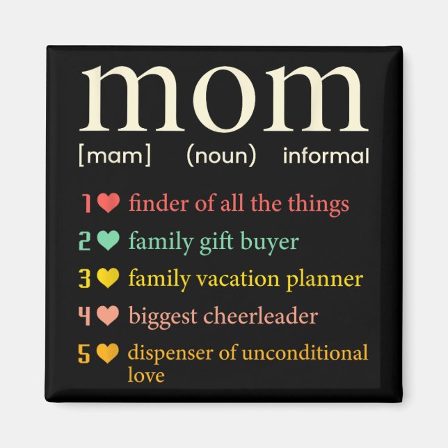 Mamma Substantiv Definition Rollig Mamma Mors Dag  Magnet (Framsidan)