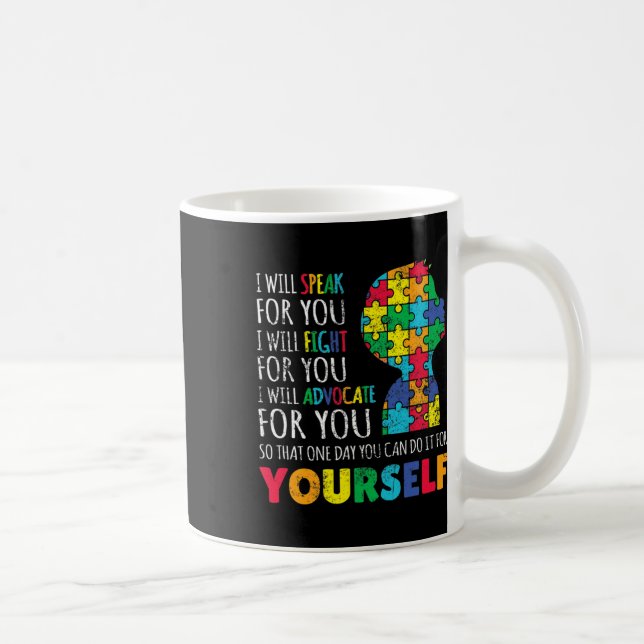 Mamma Support Autism Awareness Autistic Boy Puzz Kaffemugg (Höger)