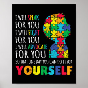 Mamma Support Autism Awareness Autistic Boy Puzz Poster