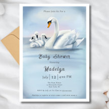 Mamma Svan med Spädbarn babyskor