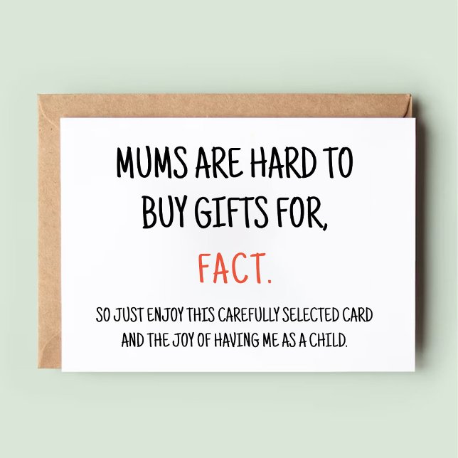 Mamma svår att köpa till Roligt födelsedags kort f (Mum hard to buy for Funny Mom Birthday Card)