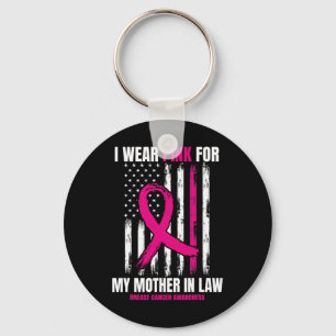 Mamma Svärmor Breast Cancer Awareness American Nyckelring
