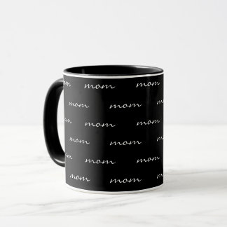 Mamma, svart Morsa Mamma-Mamma med minimalistisk A Mugg