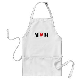 Mamma svart, vit, röd, modern typografi söt förkläde