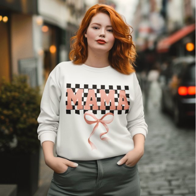 Mamma Sweatshirt, Rosa Mamma Coquette Bow Sweatshi T Shirt (trendy mom sweatshirt, pink mama sweatshirt, mom thanksgiving shirt, mom fall essentials, Autumn)