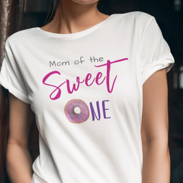 Mamma Sweet One Donut Rosa Girl 1:a födelsedagen P T Shirt (Skapare uppladdad)