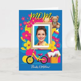 "MAMMA tackar en miljon!" Mors dag-kort Inbjudan