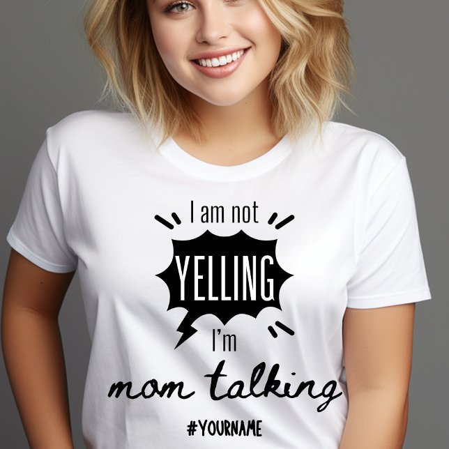 Mamma Talking Funny Cute Mors dag Gift T Shirt (Add a name and make someone happy! )