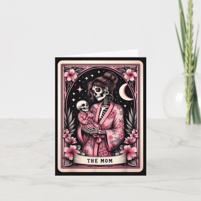 Mamma tarotkort skelett mamma kaffe gladMamma Kort (Framsida)