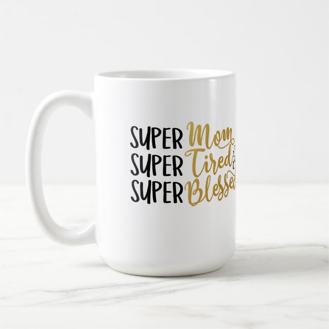 Mamma, tätt och bläck Mugg (Vänster)