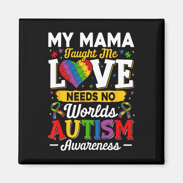 Mamma Taught Me Kärlek behöver ingen Ord-funny aut Magnet (Framsidan)