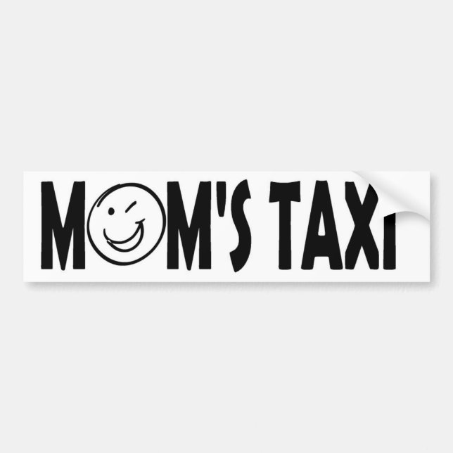 MAMMA TAXI BUMPER STICKER BILDEKAL (Framsidan)