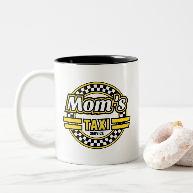 Mamma Taxi Service Logotyp Coffee Mugg (Med munk)
