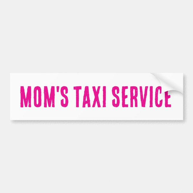 Mamma TAXI Service-stötfångare Bildekal (Framsidan)