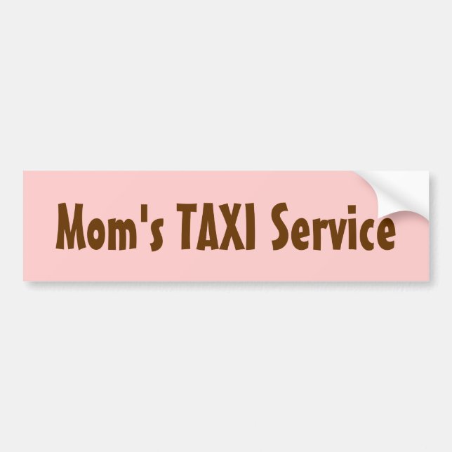 Mamma TAXI Service-stötfångare Bildekal (Framsidan)