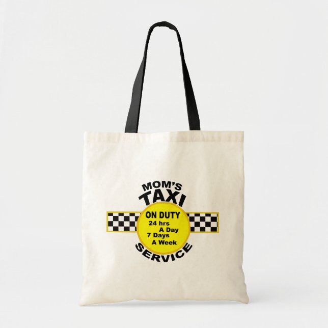 Mamma Taxi Service Tote Bag Tygkasse (Framsidan)