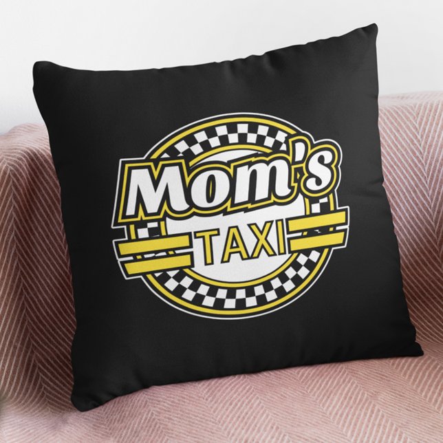 Mamma Taxi Sign Kudde (Skapare uppladdad)