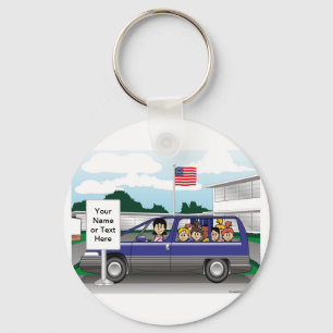 Mamma Taxi Tecknad av PrintedPerfection.com Coffee Nyckelring