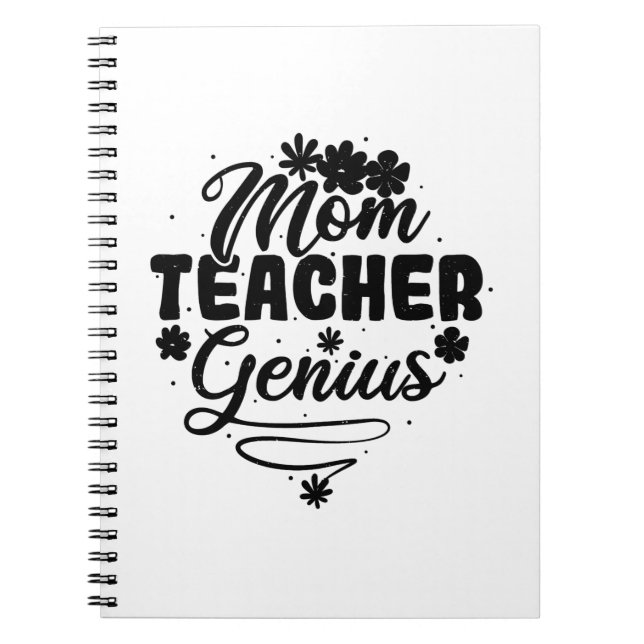 Mamma Teacher Genius Anteckningsbok (Framsidan)