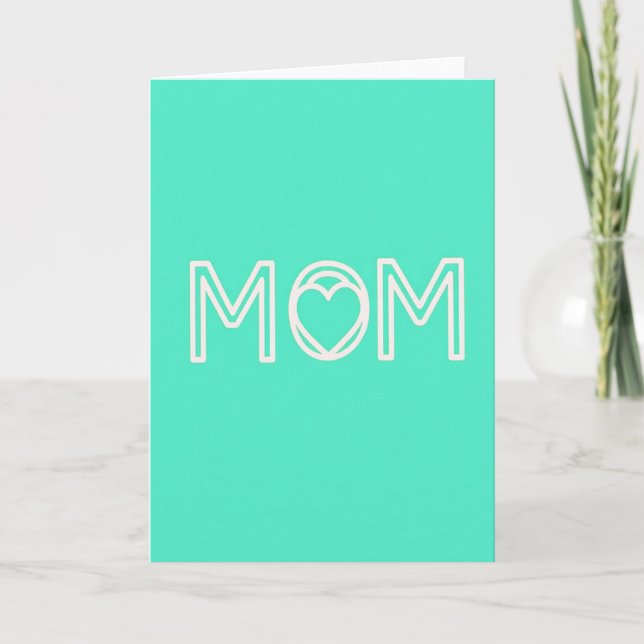 Mamma Teal Kärlekskort Kort (Framsida)