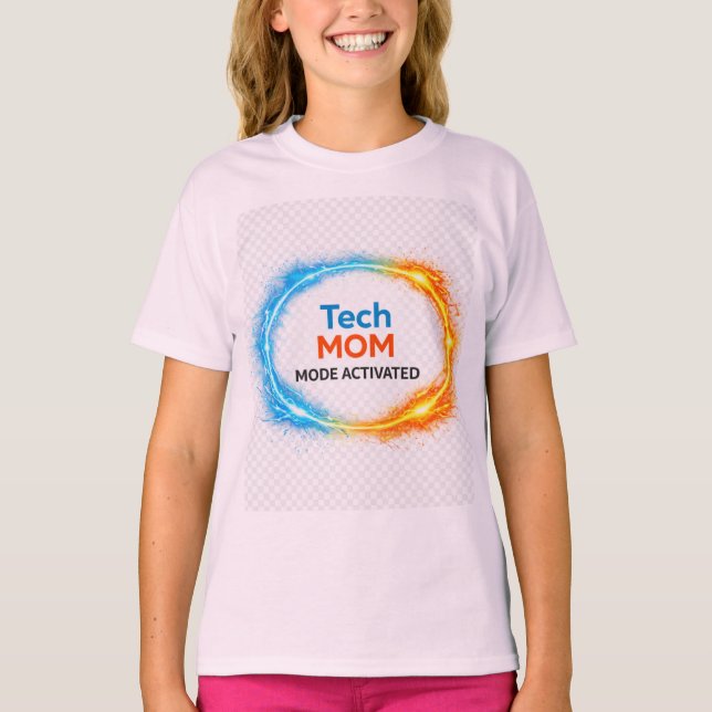 Mamma Tech Stil T Shirt (Framsida)