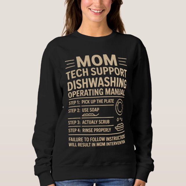 Mamma Techsupport – Diskmaskin Bruksanvisning T Shirt (Framsida)