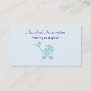 Mamma Telefonkort Baby blue fåglar