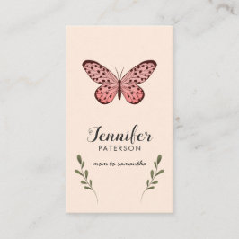 Mamma Telefonkort Rosa Butterfly Visitkort