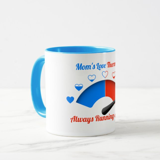 Mamma Thermometer Heart Gage Coffee Mugg (Framsida vänster)