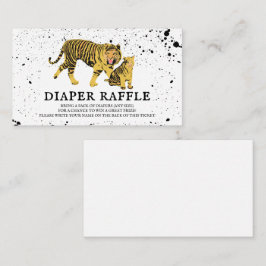 Mamma Tiger Neutralt Baby Shower Diaper Raffle Tilläggskort