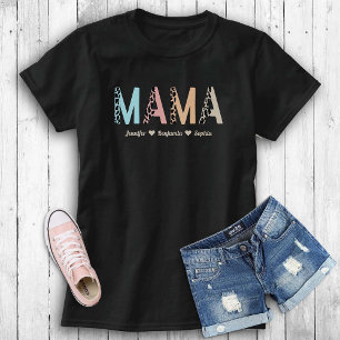 Mamma Tiger Personlig Mor Gift Children Namn T Shirt