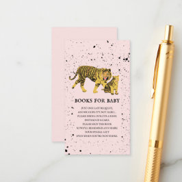 Mamma Tiger Rosa Baby Shower Bok Request Tilläggskort