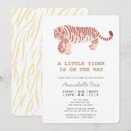 Mamma Tiger Unge könsmognadskort för nyfödda barn Inbjudningar